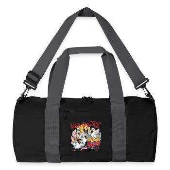  Vatertagstour 2026 Lustige Möwen Mit Bollerwagen - Recycelte Duffel Bag - Schwarz/Graphitgrau - Vorne