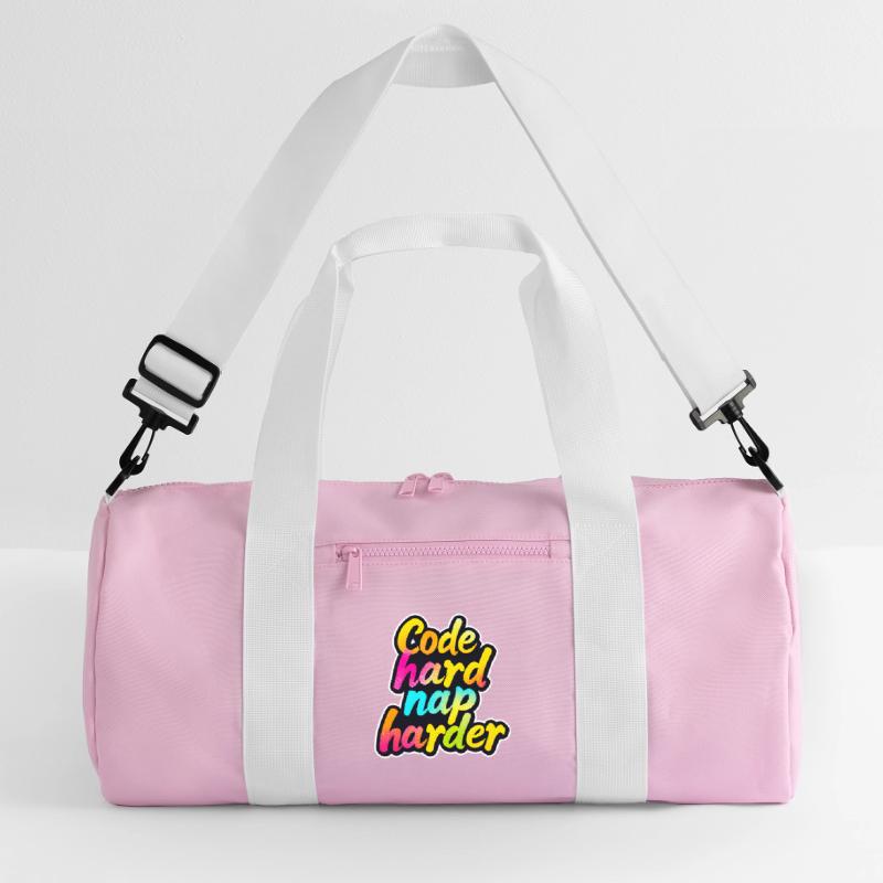 Code Hard Nap Harder Funny Programmer Tee Sac de sport recyclé