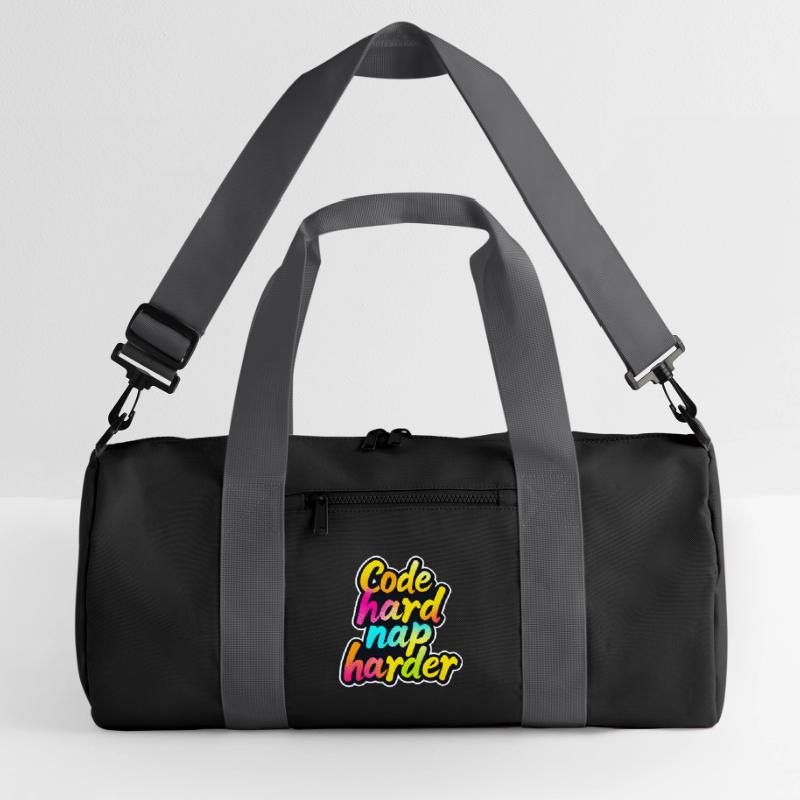 Code Hard Nap Harder Funny Programmer Tee Sac de sport recyclé