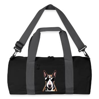 Bull terrier - Sac de sport recyclé - noir/gris graphite - Devant