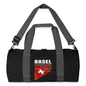Basel - Recycled Duffel Bag - black/graphite grey - Front