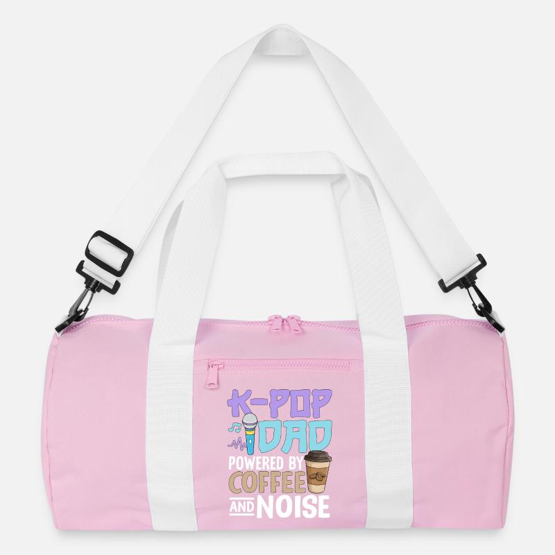 K Pop Dad Powered By Coffee And Noise Recycelte Duffel Bag