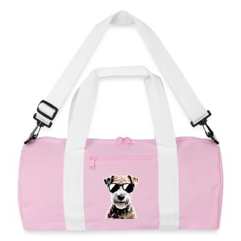 Lakeland Terrier - Sac de sport recyclé - rose/blanc - Devant