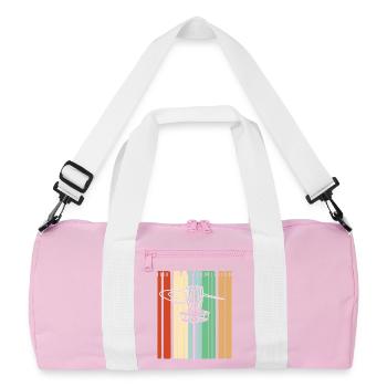 Ich würde lieber Discgolf spielen - Recycelte Duffel Bag - Rosa/Weiß - Vorne