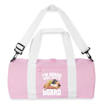  Charcuterie Lover Board with Cover Charcuterie - Recycled Duffel Bag - pink/white - Front