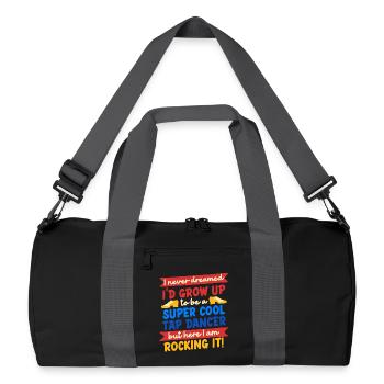 Tap Dance, Tap Dancer, Tap Dancer, Stepper - Recycled Duffel Bag - black/graphite grey - Front