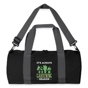 Gardening Season Funny Plant Lover Gardener - Recycled Duffel Bag - black/graphite grey - Front