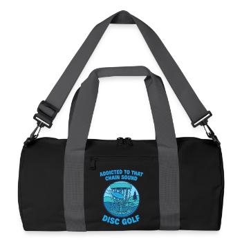 Süchtig nach diesem Kettensound Disc Golf Disc Golfer - Recycelte Duffel Bag - Schwarz/Graphitgrau - Vorne