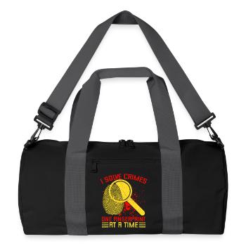 Spécialité en sciences forensiques : Résoudre des crimes un - Sac de sport recyclé - noir/gris graphite - Devant