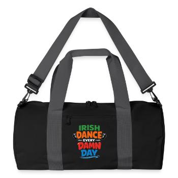 Irish Dance Step-dancing Celtic Fan - Recycled Duffel Bag - black/graphite grey - Front