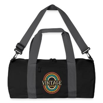 Vintage 2006 Anniversaire Cadeau Rétro Né en 2006 - Sac de sport recyclé - noir/gris graphite - Devant