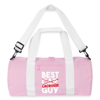 Meilleur joueur sportif de crosse entraîneur - Sac de sport recyclé - rose/blanc - Devant