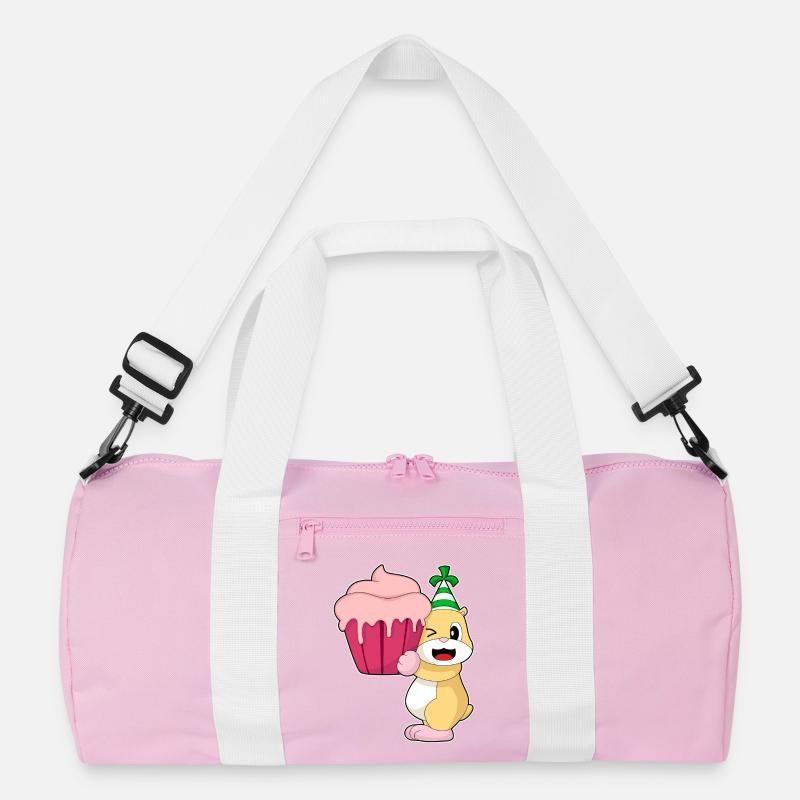 Hamster Geburtstag Cupcake Recycelte Duffel Bag