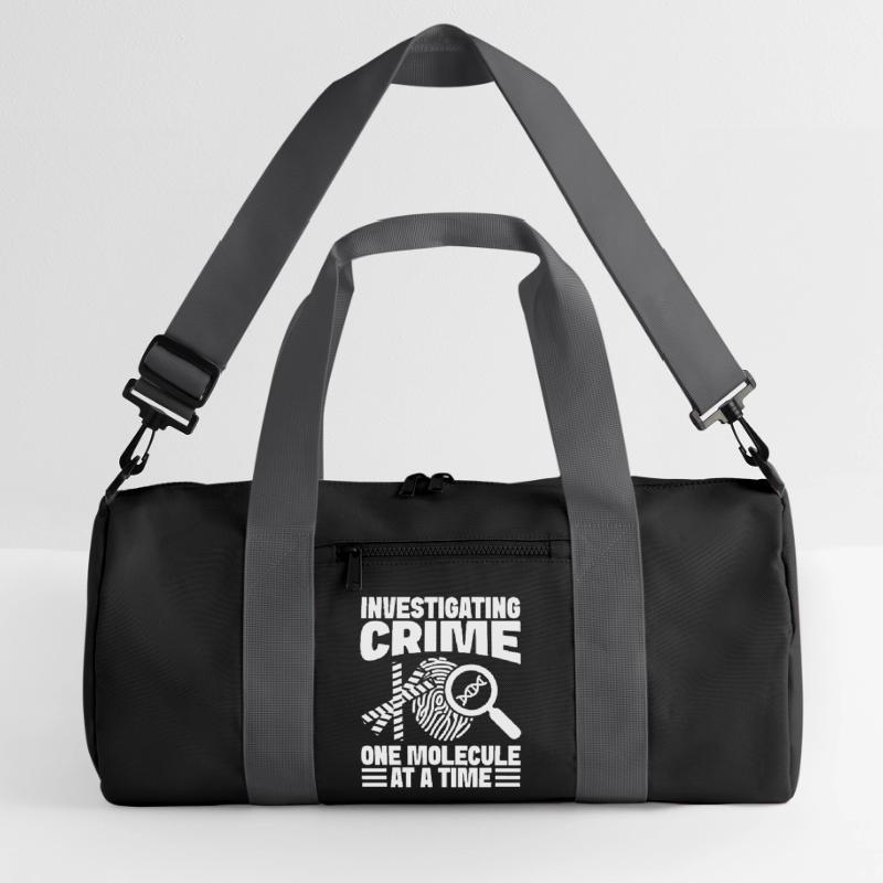 Forensic Analyst Investigating Crime One Molecule Recycled Duffel Bag