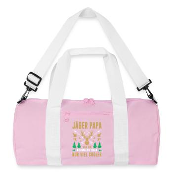 Cadeaux de chasse Chasse Examen de chasseur réussi - Sac de sport recyclé - rose/blanc - Devant