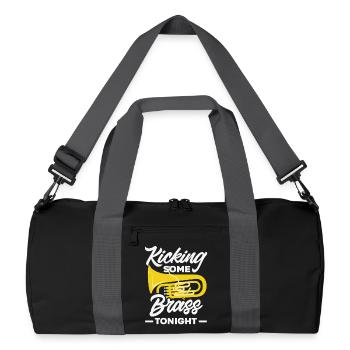 Vintage Euphonium Spieler - Recycelte Duffel Bag - Schwarz/Graphitgrau - Vorne