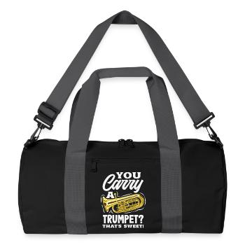 Vintage Euphonium Spieler - Recycelte Duffel Bag - Schwarz/Graphitgrau - Vorne
