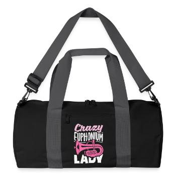 Vintage Euphonium Spieler - Recycelte Duffel Bag - Schwarz/Graphitgrau - Vorne