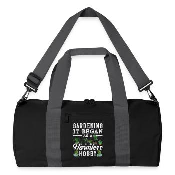 Gardening It started as a harmless hobby garden - Recycled Duffel Bag - black/graphite grey - Front