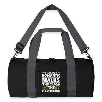 Romantic walks through the Plant nursery - Recycled Duffel Bag - black/graphite grey - Front
