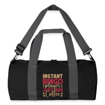 Bingo Game Instant Player Just Add Coffee Bingo - Recycelte Duffel Bag - Schwarz/Graphitgrau - Vorne