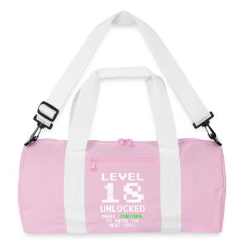 Level 18 Unlocked - Recycled Duffel Bag - pink/white - Front