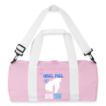 ÎLE DE POEL MA VILLE MON AMOUR Drôle - Sac de sport recyclé - rose/blanc - Devant