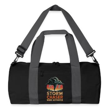 Storm Chaser Mode Activated Tornado Sturmjäger - Recycelte Duffel Bag - Schwarz/Graphitgrau - Vorne