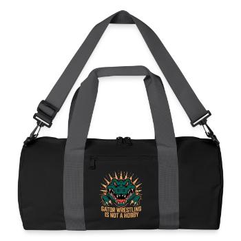 La lutte d’alligators n’est pas un hobby Alligator drôle - Sac de sport recyclé - noir/gris graphite - Devant