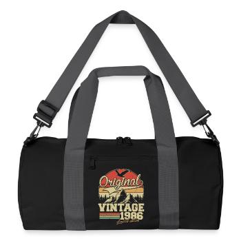 Original 1986 Jahrgang Vintage Geburtstag Retro - Recycled Duffel Bag - black/graphite grey - Front