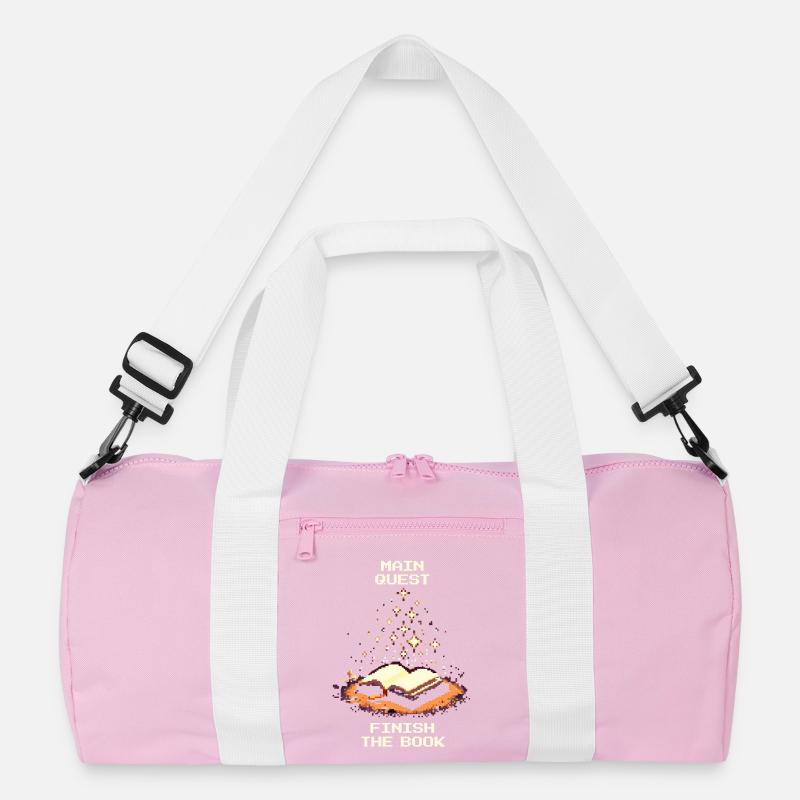 Main Quest: Finish Book | Motivation to read Recycled Duffel Bag