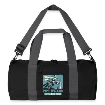 Constructeur de pipeline de couche de tuyau - Sac de sport recyclé - noir/gris graphite - Devant