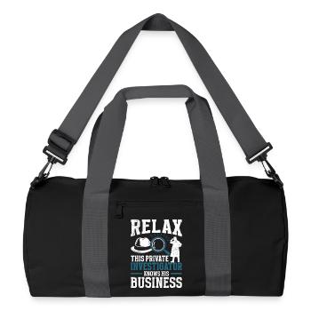 Costume de gilet de détective privé en agent de sécurité - Sac de sport recyclé - noir/gris graphite - Devant
