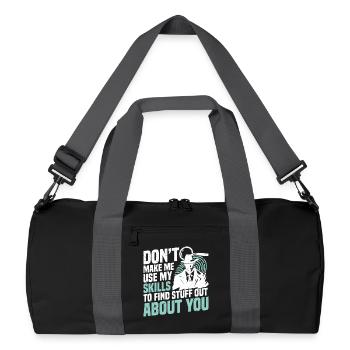 Unité d’observation pour détective privé - Sac de sport recyclé - noir/gris graphite - Devant