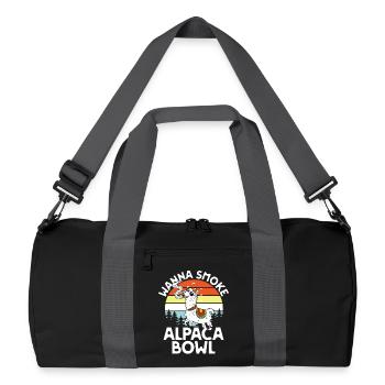 Alpaca Bowl Sunset Retro Forest - Recycled Duffel Bag - black/graphite grey - Front