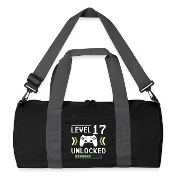 17th Birthday Level 17 unlocked - Recycled Duffel Bag - black/graphite grey - Front