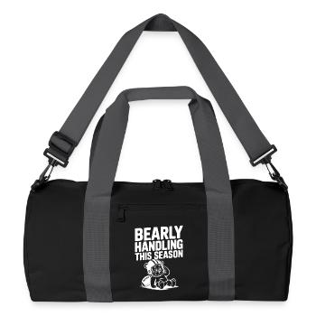 Bearly Handling This Season - Recycled Duffel Bag - black/graphite grey - Front