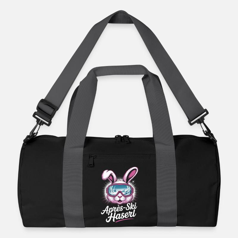 Apres Ski Haserl Hüttengaudi Skifahrerin Skihaserl - Recycelte Duffel Bag - Schwarz/Graphitgrau