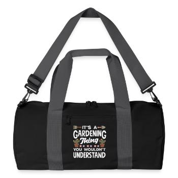 It's a matter of gardening - Recycled Duffel Bag - black/graphite grey - Front