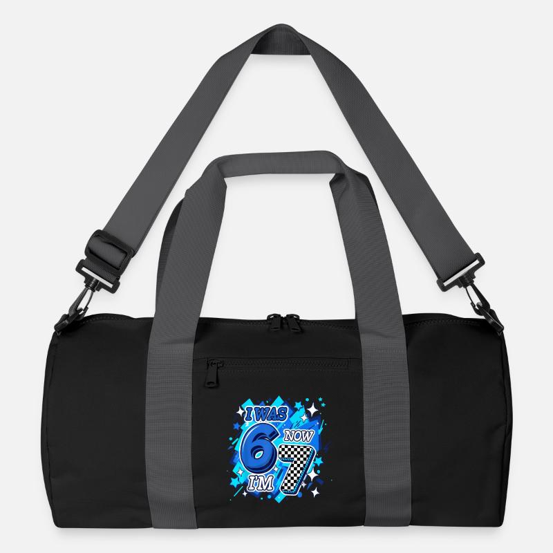 Six Seven Blue Checkered 67 Recycelte Duffel Bag