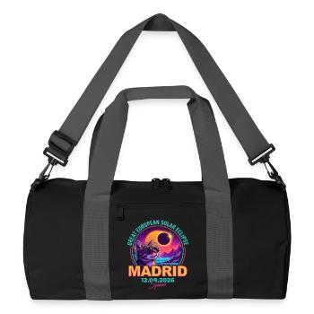 Solar Cat Madrid Eclipse 2026 - Recycled Duffel Bag - black/graphite grey - Front