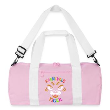Karnevals Tiger | buntes Faschings Kostüm - Recycelte Duffel Bag - Rosa/Weiß - Vorne