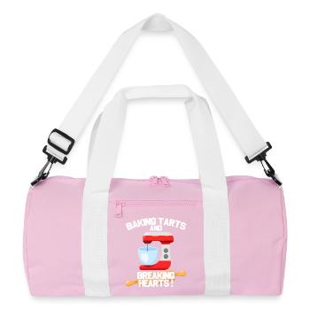 Tartes de Cuisson et Cœurs Brisés - Sac de sport recyclé - rose/blanc - Devant