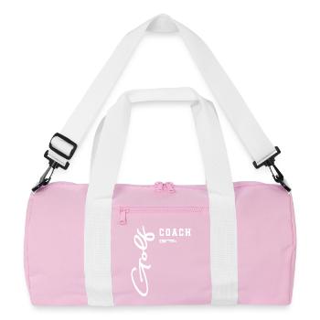 Golf Coach Classic Course Design für Trainer - Recycelte Duffel Bag - Rosa/Weiß - Vorne