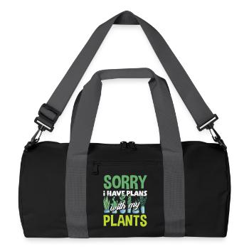 J’ai des projets pour mes plantes - Sac de sport recyclé - noir/gris graphite - Devant
