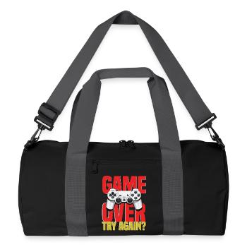 Playing Controller Motif - Recycled Duffel Bag - black/graphite grey - Front