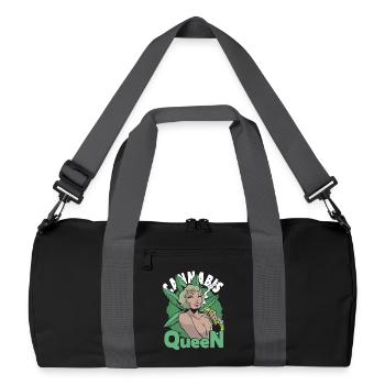 Tenue de Reine du Cannabis - Sac de sport recyclé - noir/gris graphite - Devant
