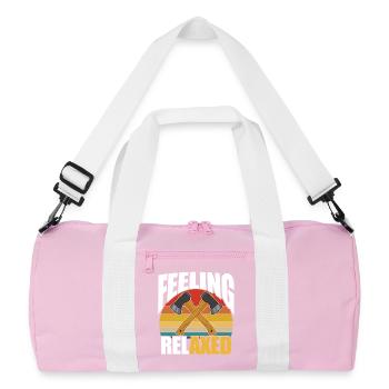 Feeling Relaxed - Recycled Duffel Bag - pink/white - Front