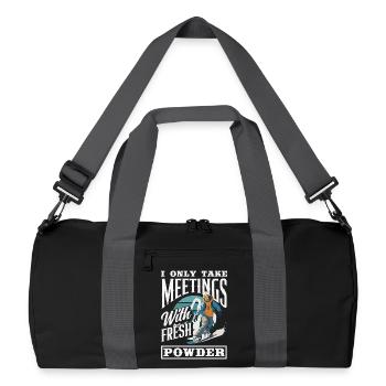 Snowboarding Snowboard Meeting Chairlift - Recycled Duffel Bag - black/graphite grey - Front
