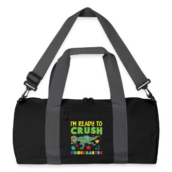 Tenue de maternelle Pachycephalosaurus - Sac de sport recyclé - noir/gris graphite - Devant